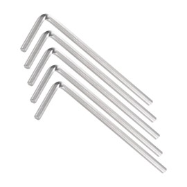 WorkBless 3/32" Hex Key Wrench 5 Pcs, l Shaped CR-V Repairing Tool