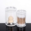 Clear Acrylic Cotton Swab Holder Makeup Cotton Pads Container with