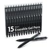 Erasable Gel Pens, 15 Pack Black Retractable Erasable Pens Clicker,