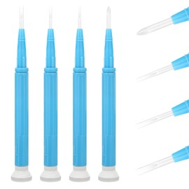 4Pcs Ceramic Screwdriver Adjusting Screwdriver Slotted Screwdriver Set Plastic Ceramic Screwdriver for High Frequency Circuit Adjustment