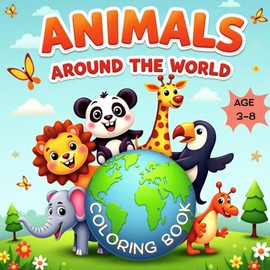 Zeesha World: Animals Around the World – A Fun-Filled Coloring Book for Kids Ages 3–8: Travel the Globe with 25+ Animals to Color and Learn About