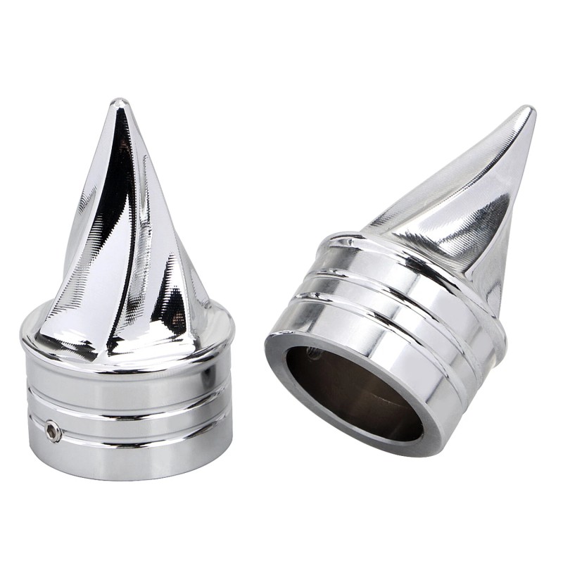Unbranded Chrome Front Axle Nut Covers For Harley Road King
