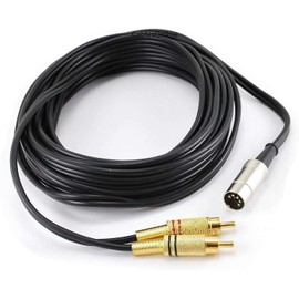 CablesOnline, 25ft 5-Pin Din Male to 2-RCA Male Professional Grade Audio Cable for Bang & Olufsen, Naim, Quad...Stereo Systems, BO-225K