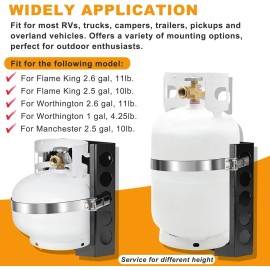 Unbranded Propane Tank Mounting Bracket for 11 lb & 4.25 lb 9 Inch Propane Tank 9"