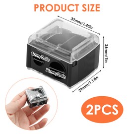 2PCS Eyeliner Sharpener, Lip Liner Sharpener Eye Pencil Sharpener 2 Holes Eyebrow Pencil Sharpener Makeup Sharpener 2 Sizes Make Up Pencil Sharpener Lip Pencil Sharpener