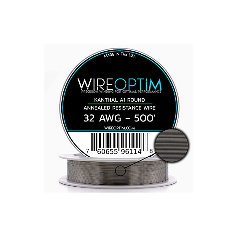 WIREOPTIM Kanthal A1 Resistance Wire 32 AWG - 500 Feet