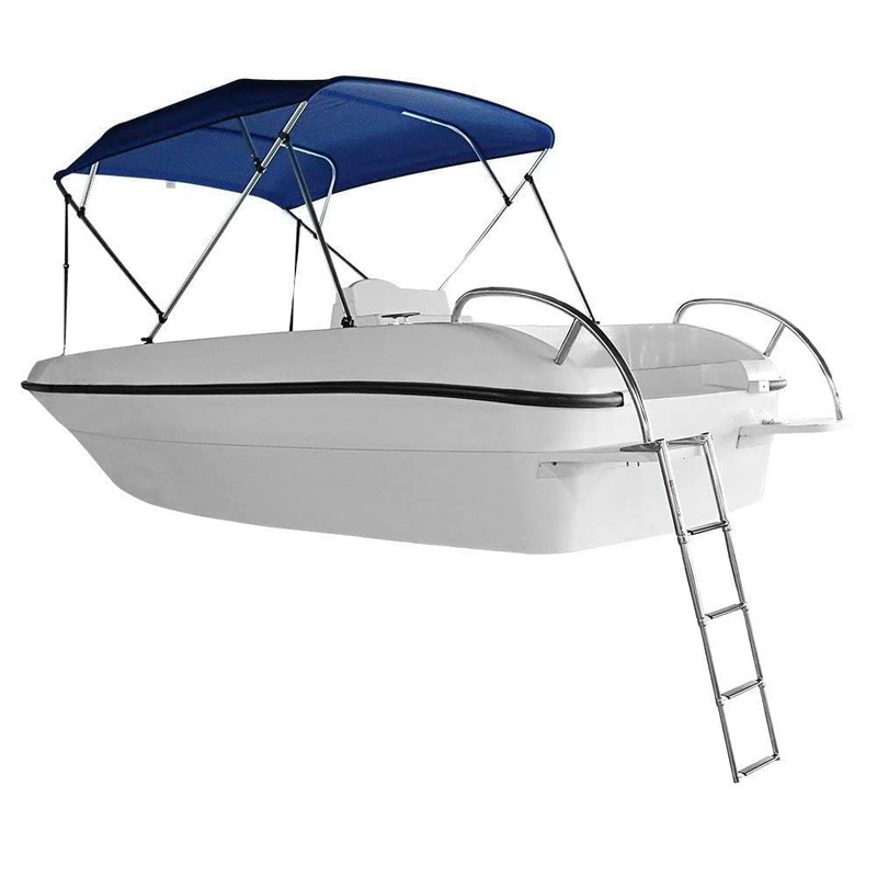 Marinebaby Heavy Duty Boat Telescopic 4 Step Ladder,Stainless Steel Swim