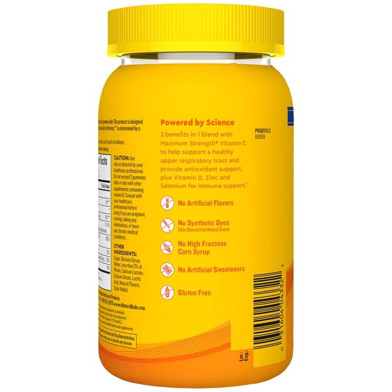 Nature Made Wellblends ImmuneMAX Gummies, Vitamin C, Zinc, and Vitamin