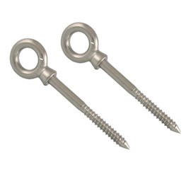 M8 Wood Eye Screw Threaded Bolt Made of Stainless Steel for Secure Wood Connection Direct Timber Mounting M8 x 80mm (Pack of 2)