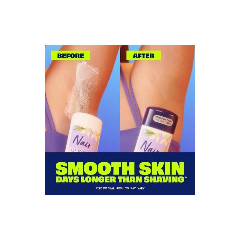 Nair Hair Remover Glides Away Hair Removal Cream 3.3 oz