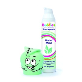Buddies Butter Mint Toothpaste 100ml Dispenser, SLS & paraben Free, Portion Controlled