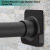 4 Pack Black Shower Curtain Rod Holder for Wall Mount