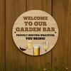 Red Ocean Bar Signs For Home Bar Round Wall Plaque