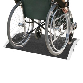 Wheelchair Ramp Aluminum Threshold Ramp with Non-Slip Surface Weight Capacity Up to 661 lbs Handicap Ramp for Home, Steps, Stairs, L31.5 x W15.75