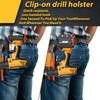 Kingson Drill Holder for Tool Belt, Quick-Release Clip, Fits Up