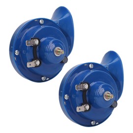 24V Electric Horn Kit Waterproof Superior Sound Quality for Truck Boat Universal Electric Horn Kit (Blue)