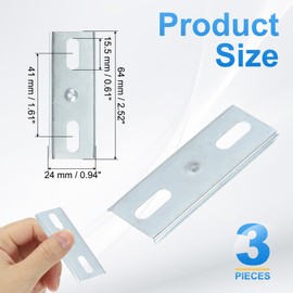 PATIKIL Bifold Door Hardware, 3Pcs 0.9 Inch Bi-Fold Door Repair Bracket Bifold Closet Door Hardware Repair Part Kit for Folding Closet Sliding Door, White