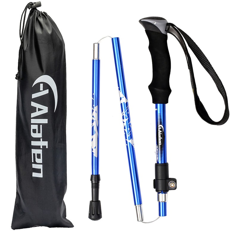 A ALAFEN Aluminum Collapsible Ultralight Travel Trekking Hiking Pole for