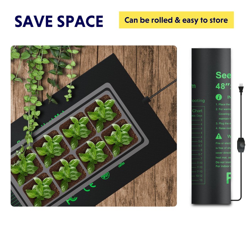 iPower 48" x 20.75" Seeding Heat Mat with Thermostat Temperature