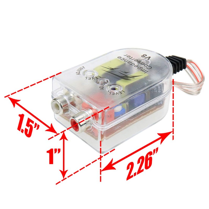 AUTUT 2 Pcs High to Low Speaker Impedance Converter Audio