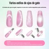 6 Uds 9d Cristal Holográfico Efecto Ojo De Gato Esmalteimán