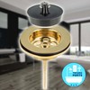 tecuro Universal Drain Valve Gold-Plated 1 1/4 Inch for Washbasins