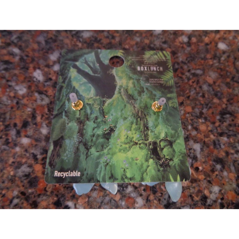 Studio Ghibli My Neighbor Totoro Blue Flower Dangle Drop Earrings