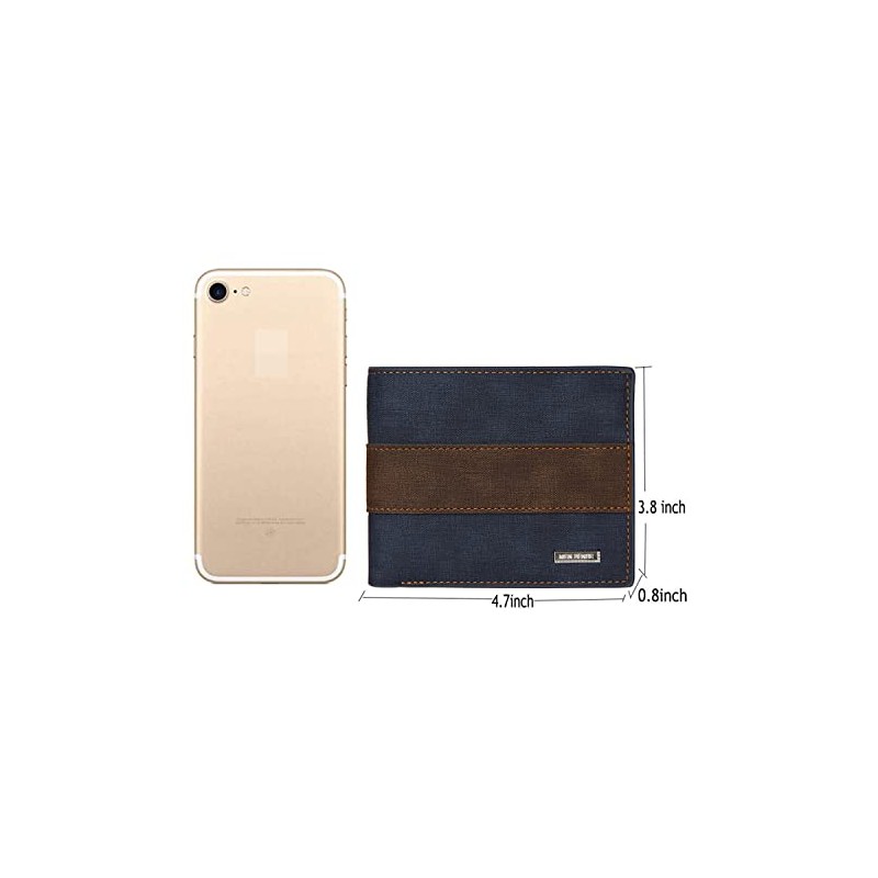 Tarjetero de cuero, Cartera para Hombre RFID Bloqueo Antirrobo |
