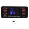 8-Ports Intelligent Charging Station LED Display Digital QC3.0 PD 60W