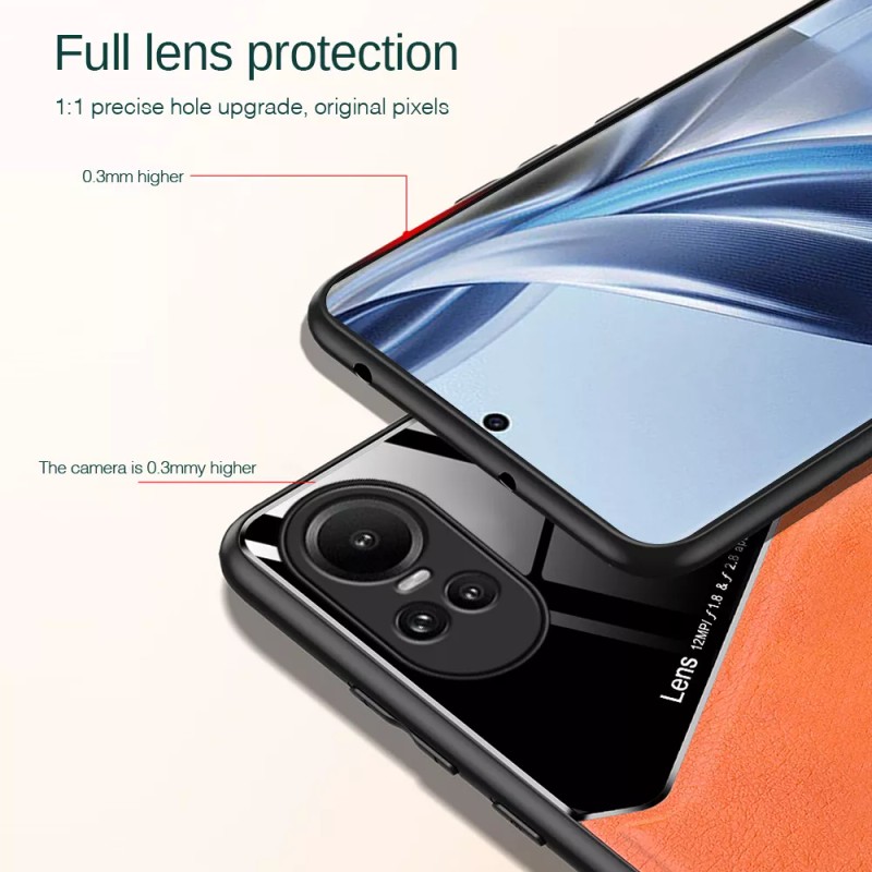 Generic Funda For Oppo Reno 10 Pro Adsorbible Carbamato Cuero