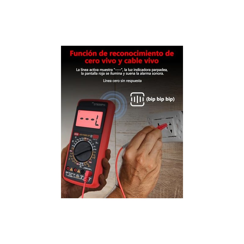 RENDIN Multimetro Digital - Profesional Automático Medidor de Corriente CCCA,