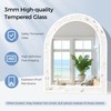 Tanmicoshomy Arched Bathroom Mirror 20x30 Inches, Natural Shell and White