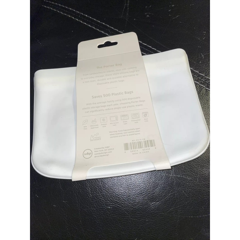 W&P Porter Sandwich 100% Silicone Reusable Food Storage Bag |