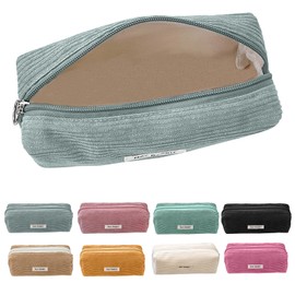 Guishop-EU Pencil Case, Corduroy Fabric, Pencil Case, Milky Grey Pencil Case for Girls, Teenagers, Pencil Case, School Pencil Case for School, Office, gray, Simple and generous