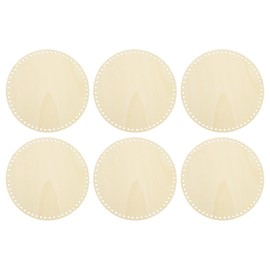 PATIKIL 10" Diameter Crochet Basket Bottom, 6Pcs Round Blank Crochet Knitting Wooden Base for DIY Craft Weaving Basket Making Supplies Home Decoration