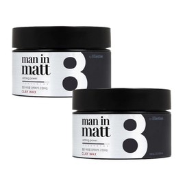 Elastine Men in Matte Clay Hair Wax, 80g, 2 packs / 엘라스틴 맨인매트 클레이 헤어왁스, 80g, 2개