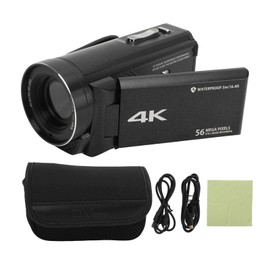 4K Video Camera Camcorder Intelligent Anti Shaking 56MP Vlogging Camera Handheld Video Camcorder with 18X Digital Zoom 3.0 Inch Rotating Screen F4