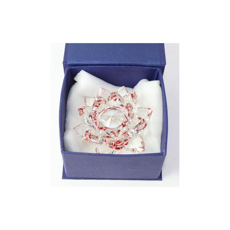 Crystal Glass Flower Lotus for Home, Office, Deck, Living Room,