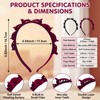 4 Pack Bangs Headband with Clips, 90s Velvet Hairhoop, Professional