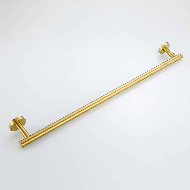 USHOWER Brushed Gold Towel Bar, 24-Inch Towel Racks for Bathroom