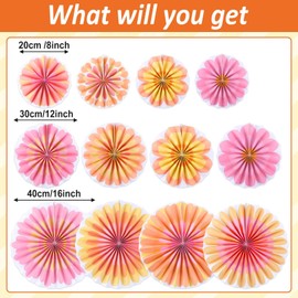 Boho Paper Fans Party Decorations Daisy Paper Flowers Hanging Fans Decor Set 12 Pcs Groovy Theme Party Supplies Daisy Paper Garland Backdrop for Birthday Wedding Baby Shower Graduation Classroom Wall