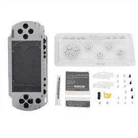 Case Cover Replacement Full Shell Housing Set with Buttons Kit For PSP 1000 (Silver)
