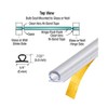 CRL Shower Door Translucent Vinyl Bulb Seal with Pre-Applied Tape