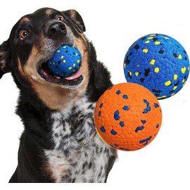 Ling-Luo 2 Pcs Dog Balls Toys for Aggressive Chewers,Indestructible Floating Bouncy Balls for Dogs,Lightweight Dog Chew Balls,Fetch Balls for Medium&Small Dogs Play
