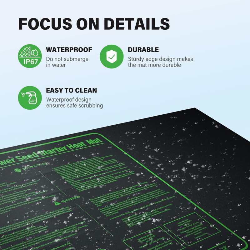 iPower 48" x 20" Waterproof Durable Seedling Heat Mat Warm