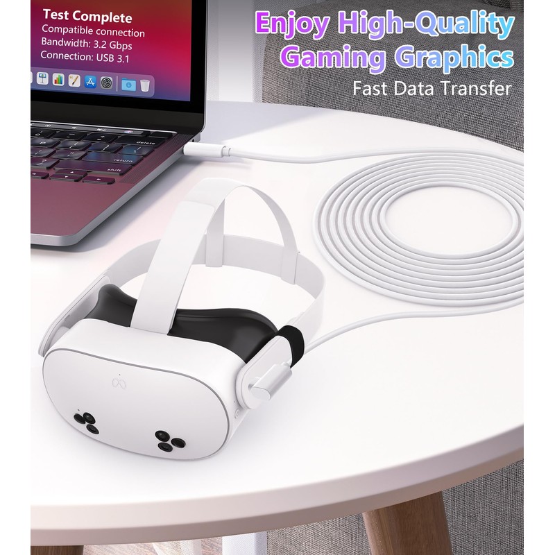 YRXVW Link Cable 16FT Compatible with Meta/Oculus Quest 3S, Quest