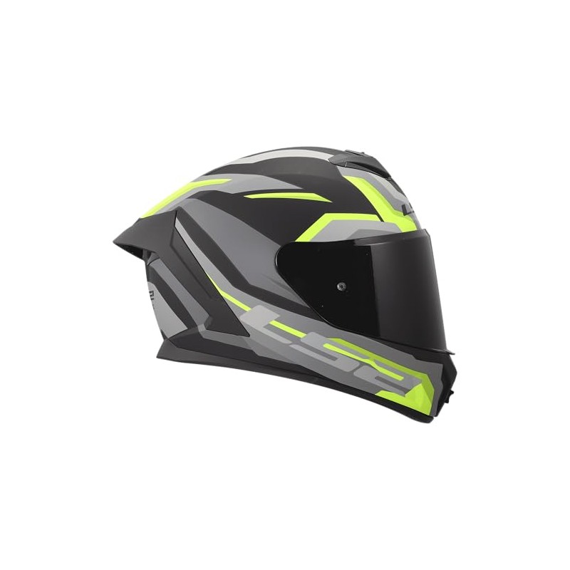 LS2, Integral Motorcycle Helmet RAPID III HYPER Black HV Yellow,