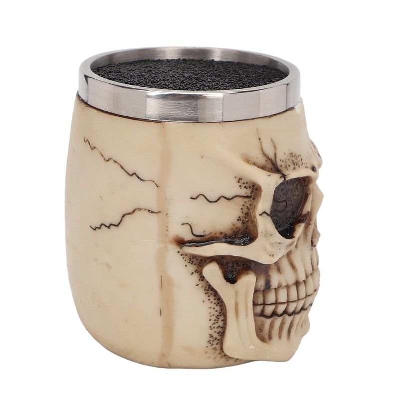 Barber Scissors Holder Skull Shape Stainless Steel Resin Removable Stylish