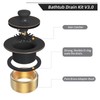 Oil Rubbed Bronze Tub Drain Trim Set Conversion Kit Assembly，All