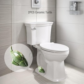 Fish Toilet Floor Bolt Caps, Ceramic Fish Toilet Bolt Covers, Cute Bathroom Decor, Fun Fish Themed Gadgets for The Toilet (Green, Fish)